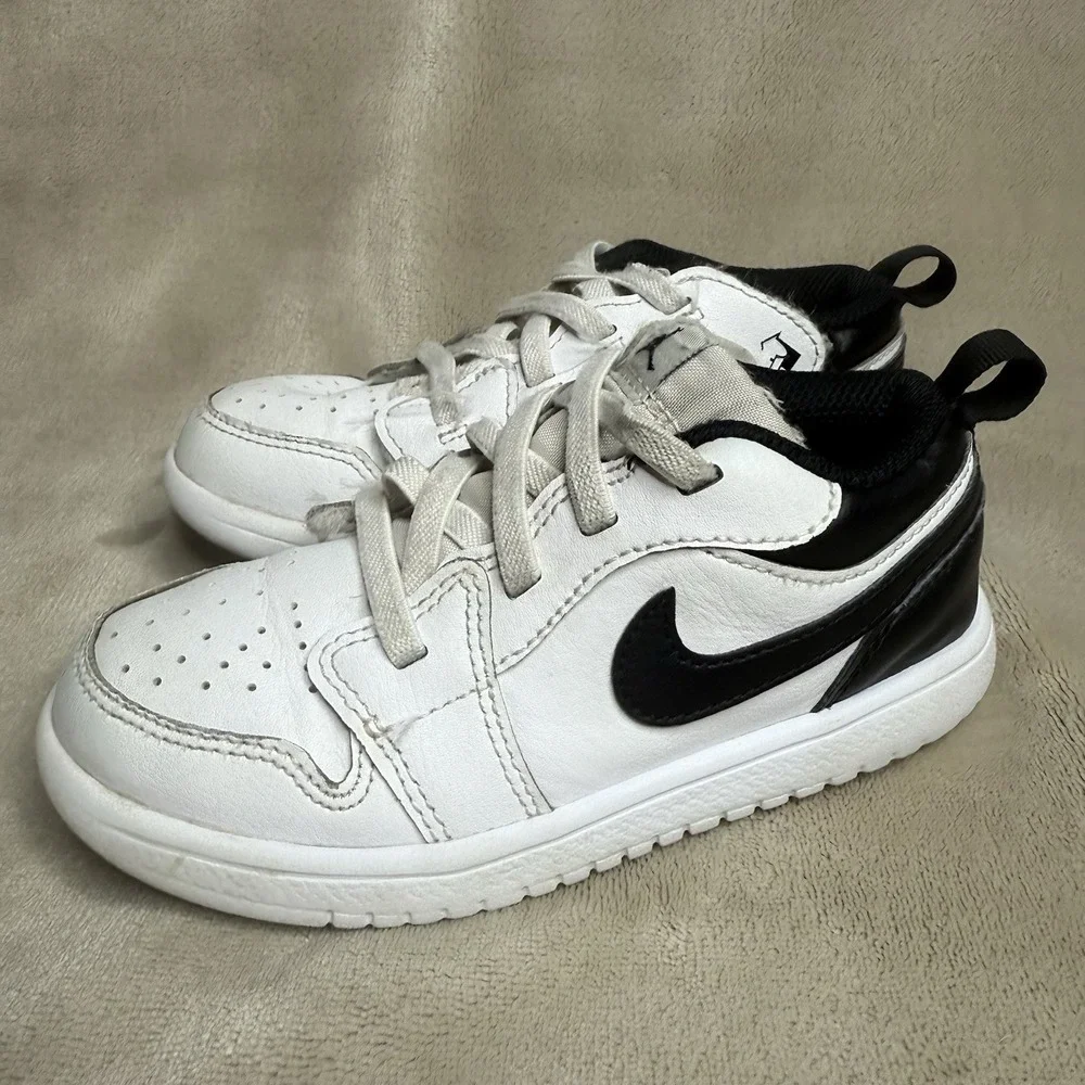 NIKE AIR JORDAN 1 LOW ALT (TD)‎ WHITE/BLACK (DR9747 132) size 9.5 toddler shoes